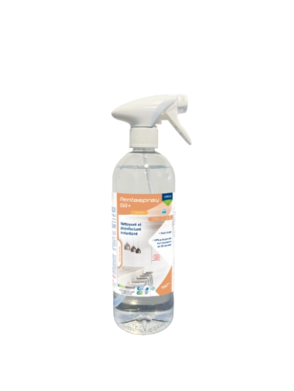 750ml Spray Détergent désinfectant alimentaire sans rincage prêt à l'emploi PENTASPRAY SR+ NP